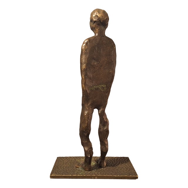 Umberto Del Negro, Figurative Sculpture, 1969, Bronze For Sale