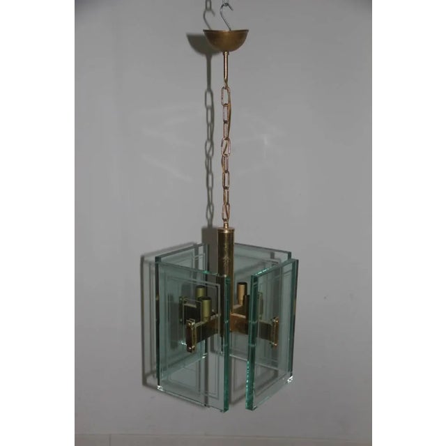 Gold Large Glass Pendant, 1950s For Sale - Image 8 of 8