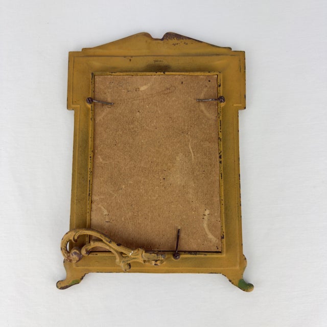 1910s Wwi Judd Cast Iron Picture Frame With Silver Star Soldier Photo - Waco Tex For Sale - Image 11 of 12