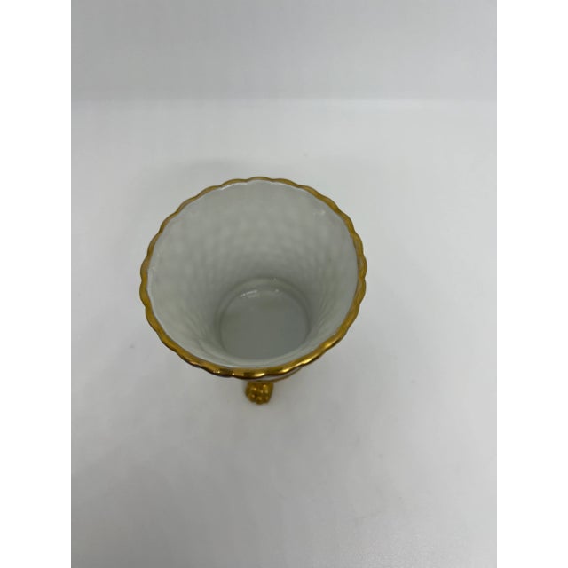 French Three Footed Mini Compote in the Style of Chamberlain Worcester Porcelain For Sale - Image 3 of 6