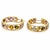 Italian Gemstone Hoop Earrings, A Pair For Sale - Image 4 of 4