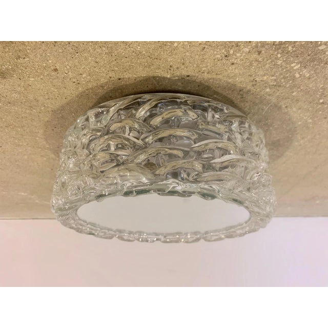 Hillebrand 1970s High Style Murano Glass Flush Ceiling Lights - A Pair For Sale - Image 11 of 12