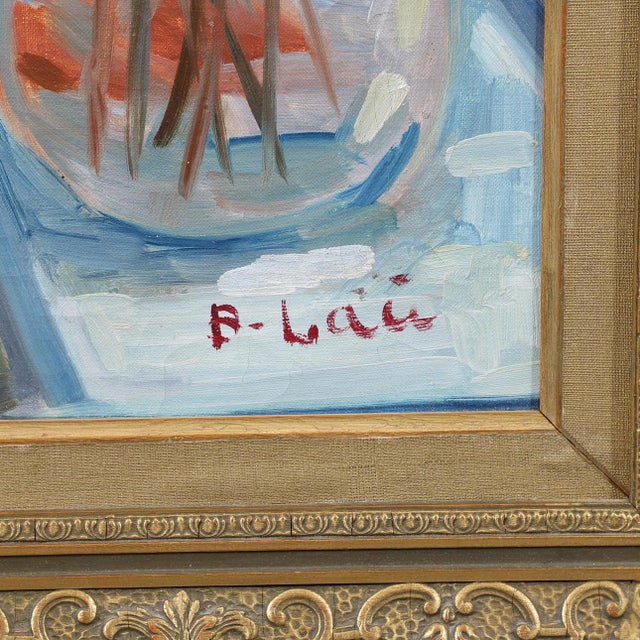 Bendt Lauritzen, Woman with Flowers, 1960s, Oil on Canvas, Framed For Sale - Image 18 of 18