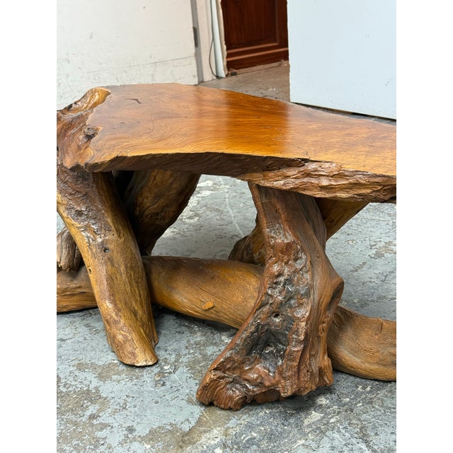 Live Edge Wood Coffee Table For Sale - Image 9 of 12