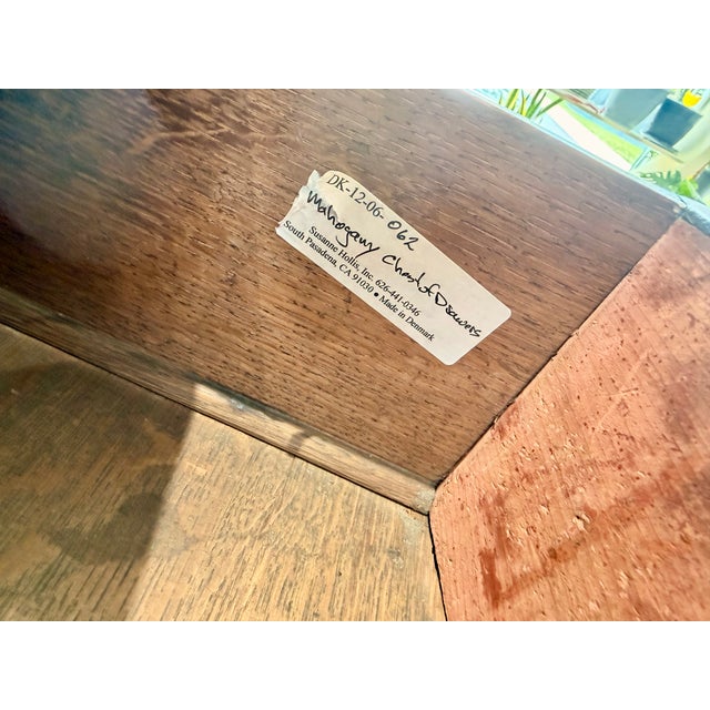 Late 18th Century Danish Bow Front Mahogany Chest With Working Key & Brass Hardware For Sale - Image 4 of 18