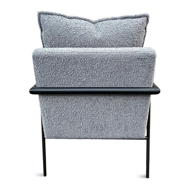Grey Blue Sherpa Pillow Chair For Sale In Los Angeles - Image 6 of 9