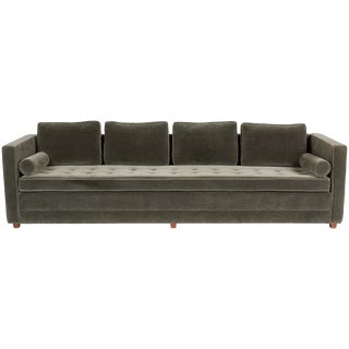 Tuxedo Sofa in Mohair For Sale