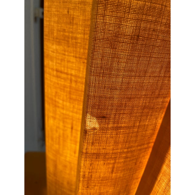 1960s 1960s Sculptural Walnut and Cloth Table Lamp Attributed to Modeline of Ca For Sale - Image 5 of 6