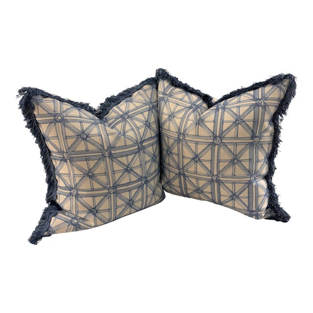 Pair of Kips Bay Show House Schumacher Pillows For Sale