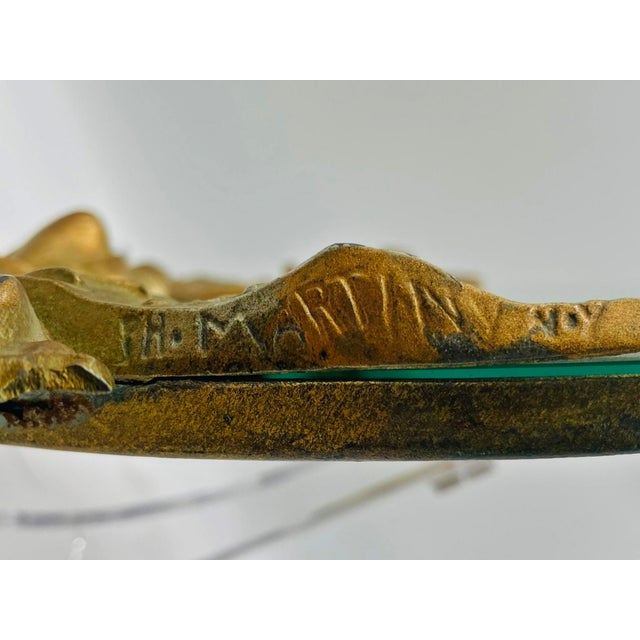 Late 19th Century French Gilt Bronze Vanity Mirror Signed Ph Martin, Victorian Era For Sale - Image 13 of 16