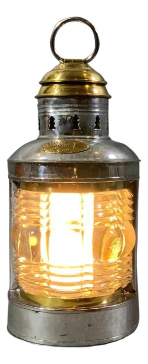 Rare Triplex Rippled Glass Masthead Lantern