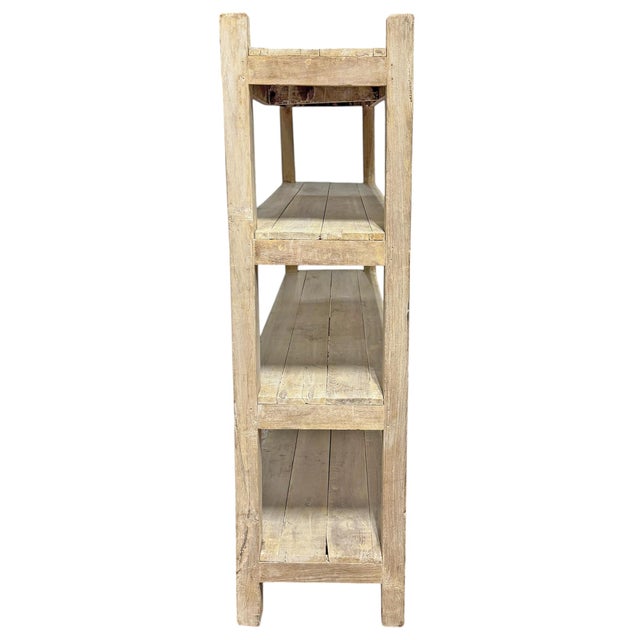 French Whitewashed Pine Bookcase For Sale - Image 9 of 16
