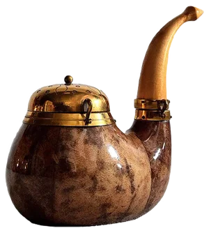 Goat Skin & Brass Tobacco Container by Aldo Tura, 1940s