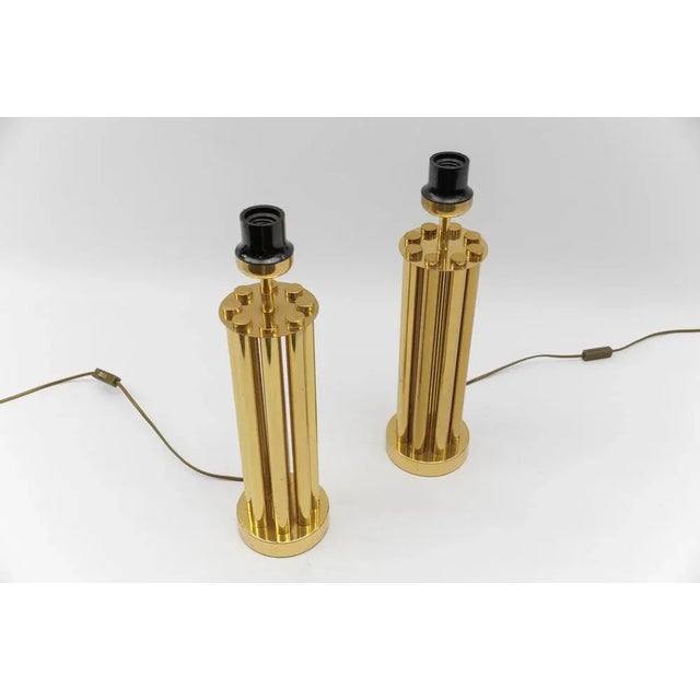 Mid-Century Modern Table Lamps in Brass, 1960s, Set of 2 For Sale - Image 4 of 11
