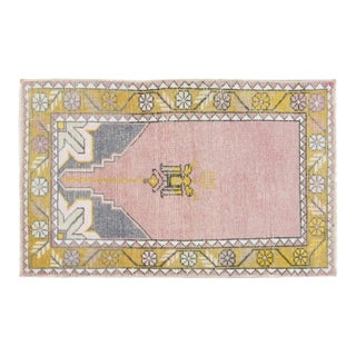 Vintage Turkish Anatolian Hand Knotted Wool Rug, 2'5''x4' For Sale