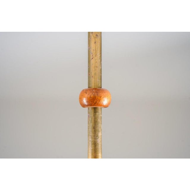Swedish Modern Glass and Brass Pendant attributed to Orrefors, 1940s For Sale - Image 12 of 14