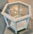 1960’s Vintage Hexagonal White Side Table For Sale - Image 4 of 5