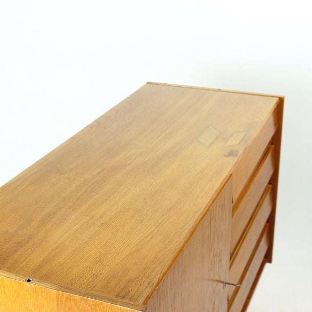 Mid-Century Modern Model U 460 Sideboard in Oak by Jiří Jiroutek for Interier Praha, 1960s, Set of 3 For Sale - Image 3 of 15