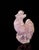 Gemstone Pink Rooster Natural Rose Quartz Gemstone Chicken Sculpture Large 8.5" For Sale - Image 7 of 10