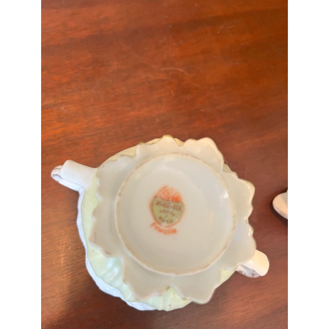 Antique Wheelock Porcelain Prussian Sugar Bowl For Sale - Image 6 of 6