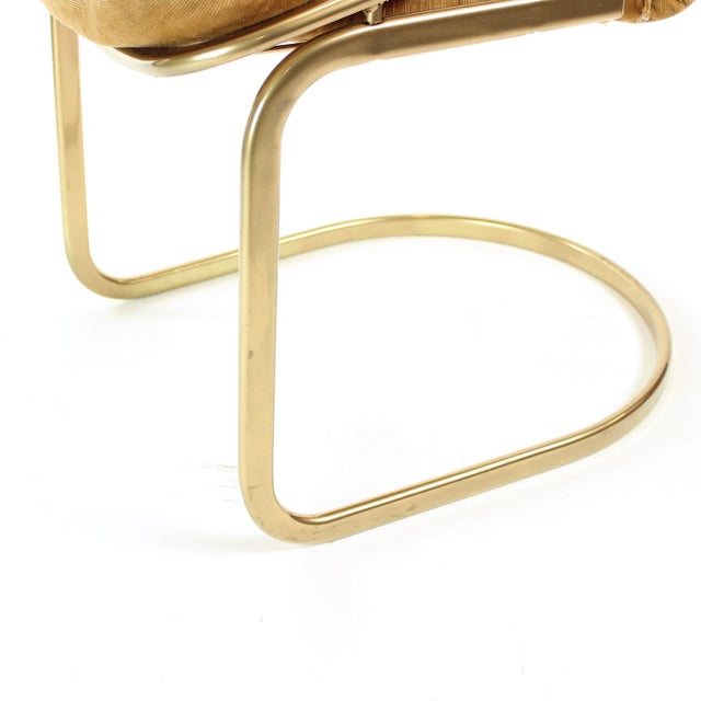 Mid-Century Modern Vintage Italian Metal Chair in Gold, Italy, 1970s For Sale - Image 3 of 14
