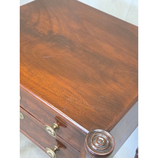 Antique Mahogany Federal Style Nightstands With Interior Slant Desk - A Pair For Sale - Image 13 of 18
