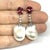 Diamond Rubellite Tourmaline Pearl Earrings 18k Gold 6.25 TCW Certified For Sale In New York - Image 6 of 12