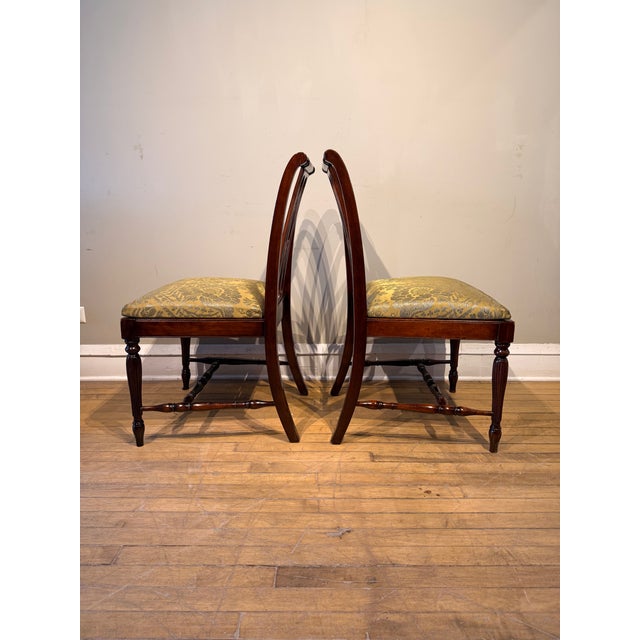 Early 20th Century Early 20th Century Pair of Regency-Style Mahogany Side Chairs For Sale - Image 5 of 5