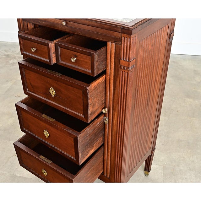 French 19th Century Louis XVI Style Butlers Cabinet-Chiffoniere For Sale In Baton Rouge - Image 6 of 12