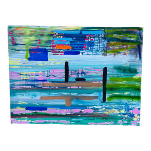 Abstract Mixed-Media on Cancas by Erik Sulander, Signed.
