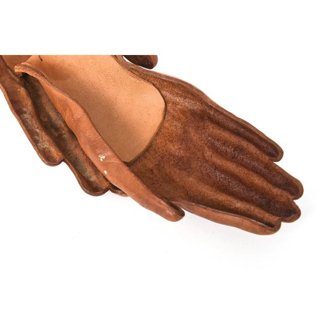 1987 Leather Mother and Child Hands Sculpture by Marcia Lloyd For Sale - Image 9 of 10