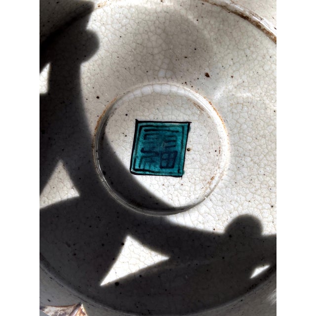 Antique Japanese Ceramic Ko-Kutani Revival Footed Dish For Sale In Atlanta - Image 6 of 18