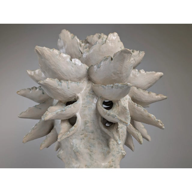 Glazed Ceramic Sculpture Lamp by Birthe Aksby For Sale - Image 14 of 17