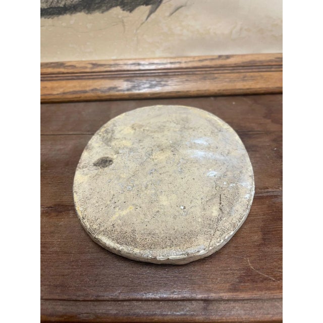 Yellow 1970s Vintage Hand Painted Ceramic Oval Tile With Parrot Motif For Sale - Image 8 of 8