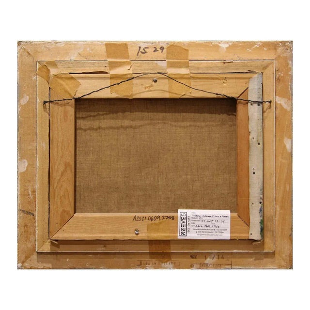 Early 20th Century Impressionist Style Landscape of Town and Church Oil Painting, Framed For Sale In Houston - Image 6 of 7