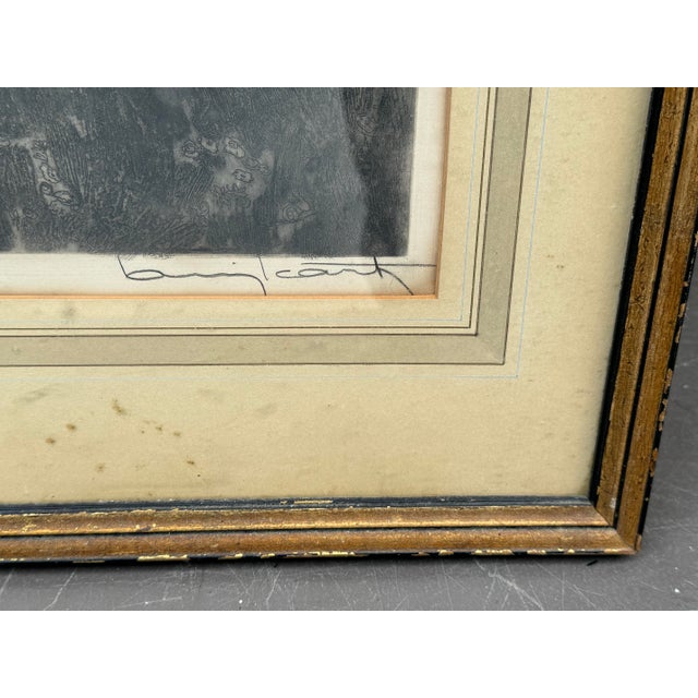 Early 20th Century Vintage Signed Louis Icart Art Nouveau Deco Large Framed Litho Print Joy of Life For Sale - Image 5 of 7