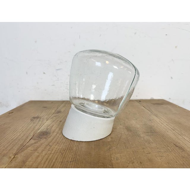 Vintage White Porcelain Wall Light, 1970s For Sale - Image 4 of 12