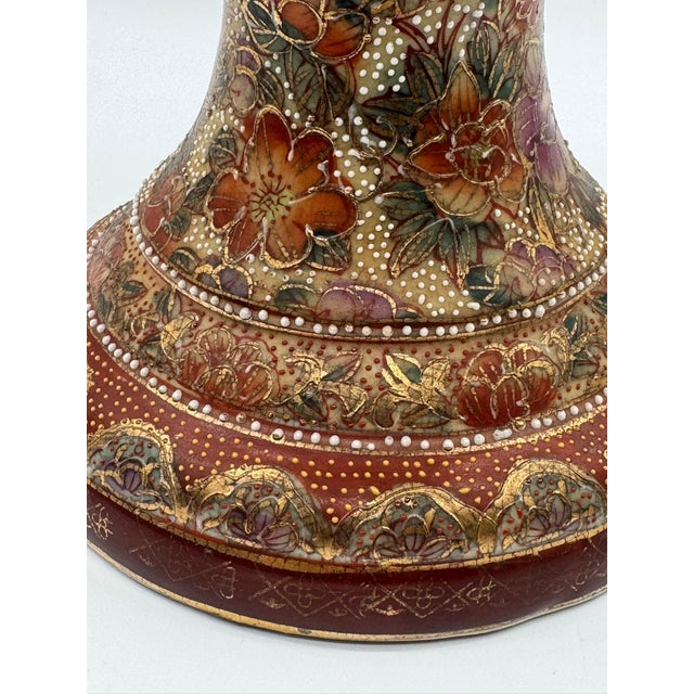 Antique Meiji Satsuma Floor Vase with Geisha Scenes and Gold Moriage, Japan, 1890s For Sale - Image 17 of 18