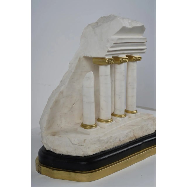 Italian Grand Tour Style Carved Marble Stone Ruins Sculpture For Sale In Los Angeles - Image 6 of 9