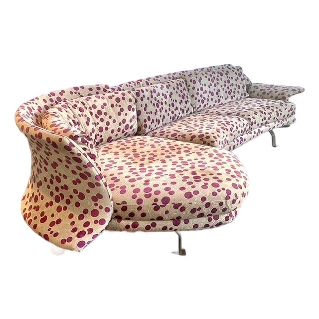 Vintage Italian Biomorphic Sectional Sofa For Sale