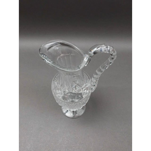 Glass Mid 20th Century St. Louis France Florence Cut Crystal Water Jug Pitcher Beverage Holder For Sale - Image 7 of 9