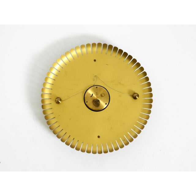 Mid-Century Sunburst Atlanta Universe Wall Clock in Brass with Mechanical Seven-Day Movement, 1950s For Sale - Image 15 of 18