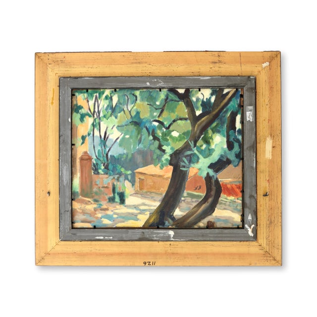 French Harbor Double Sided Painting For Sale - Image 4 of 4