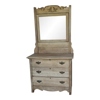 Antique Eastlake-Style Chest of Drawers, Oak, Circa 1930's For Sale