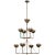 Alberto Medium Two Tier Chandelier in Antique Bronze Leaf Designer: Julie Neill Canopy: 5.5" Round Mounting: Chain Shade...