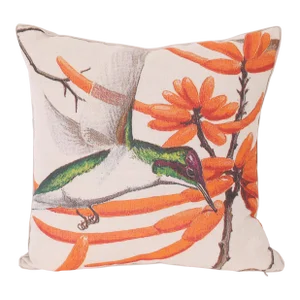 Botanical Down Filled Linen Throw Pillow