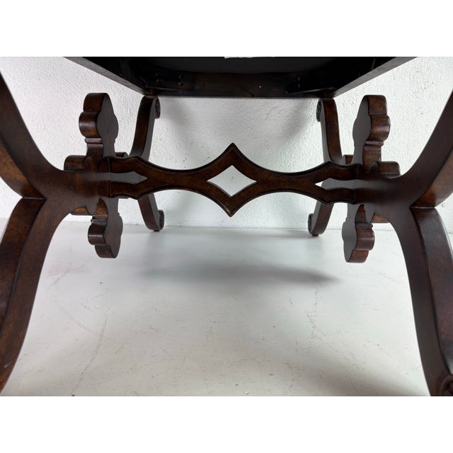 Renaissance Vintage Newly Upholstered Spanish Renaissance Style Bench For Sale - Image 3 of 12