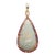 AJD Pendant Teardrop Opal Red & Green Surrounded by Ruby For Sale