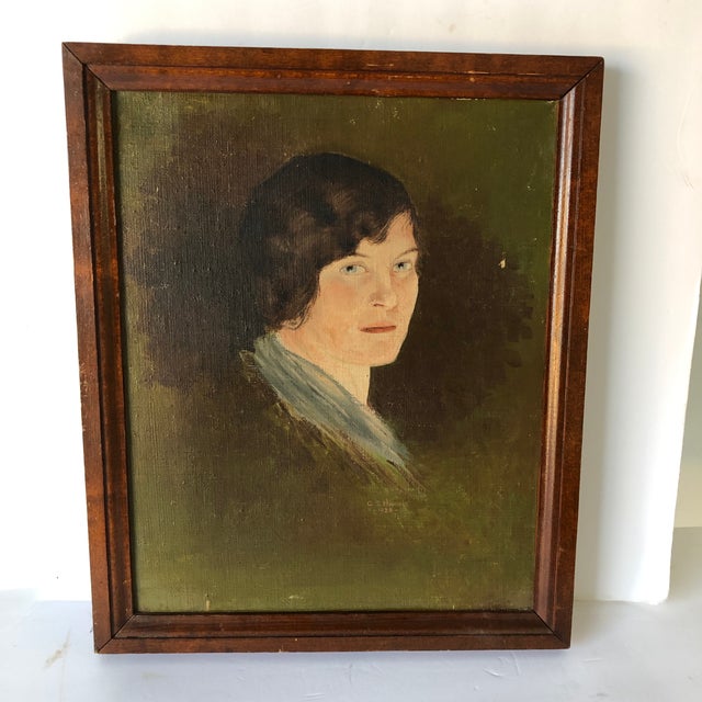 Pre-War Portrait O/C Signed Higgins 1925 Woman For Sale In New York - Image 6 of 6
