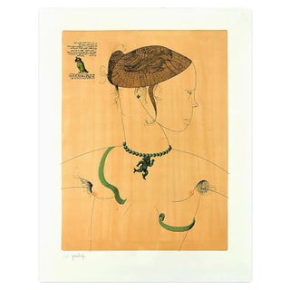 Dorothea and the Serpent - Original Etching by Gaetano Pompa - 1963 1963 For Sale